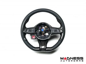 Alfa Romeo Giulia Steering Wheel Trim - Carbon Fiber - Lower Wheel Cover - QV Model - 2020+ models